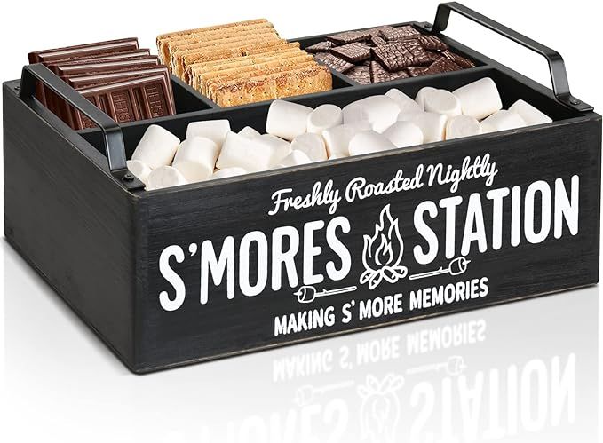 S'Mores Station, Farmhouse S'mores Bar Holder, Smores Caddy, Smores Accessories Organizer, Smores... | Amazon (US)