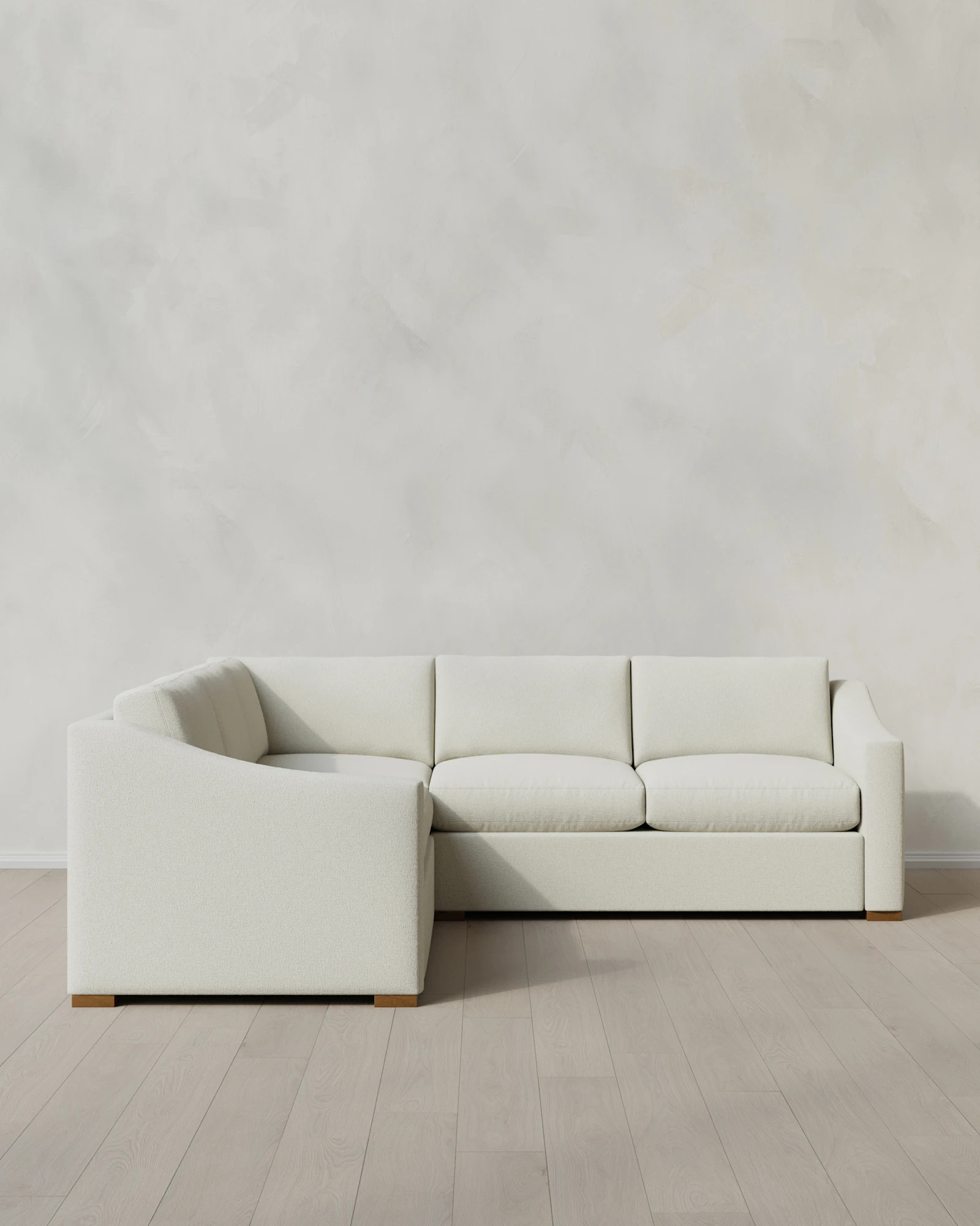 Hollis Slope Arm L Sectional in Performance Basketweave | Quince