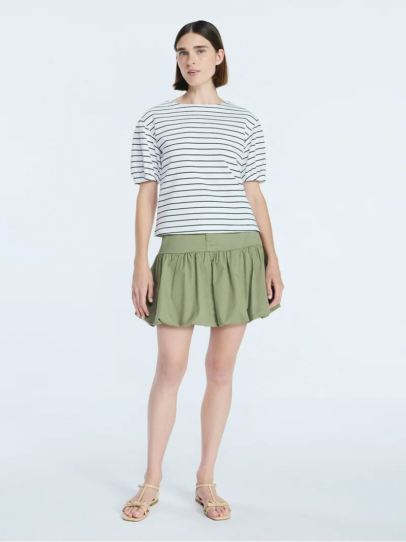 Free Assembly Women's Puff Sleeve Tee, Sizes XS-XXL | Walmart (US)