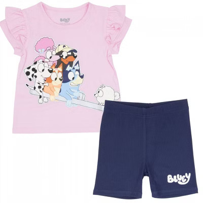 Kids Bluey and Friends  Shirt and Shorts 2-Piece Set - Toddler 3T | Target