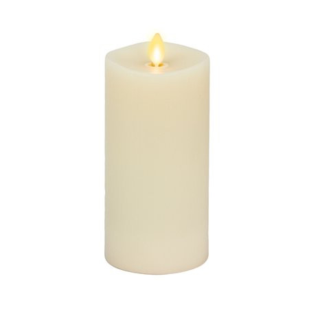 Matchless by Luminara Ivory Flameless Candle Pillar - Melted Top Vanilla Honey Scented - 3.0 x 6.5 | Walmart (US)