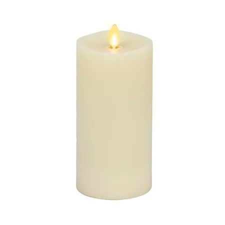 Matchless by Luminara Ivory Flameless Candle Pillar - Melted Top Vanilla Honey Scented - 3.0 x 6.5 | Walmart (US)