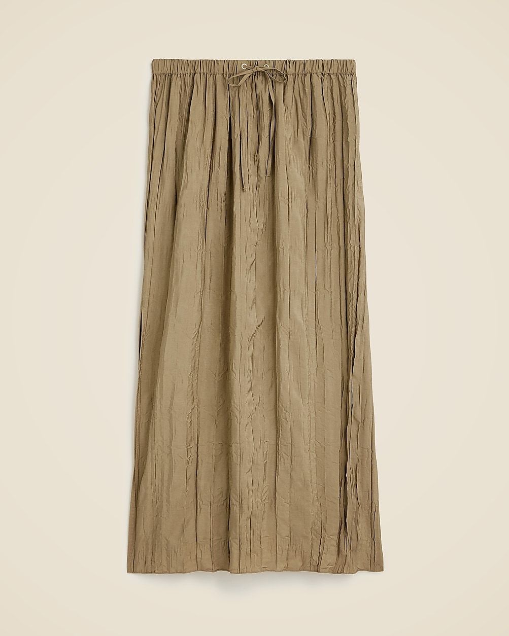 Crinkled drawstring midi skirt | J. Crew US