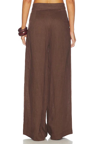 Linen Palazzo Trouser in Brown | Revolve Clothing (Global)