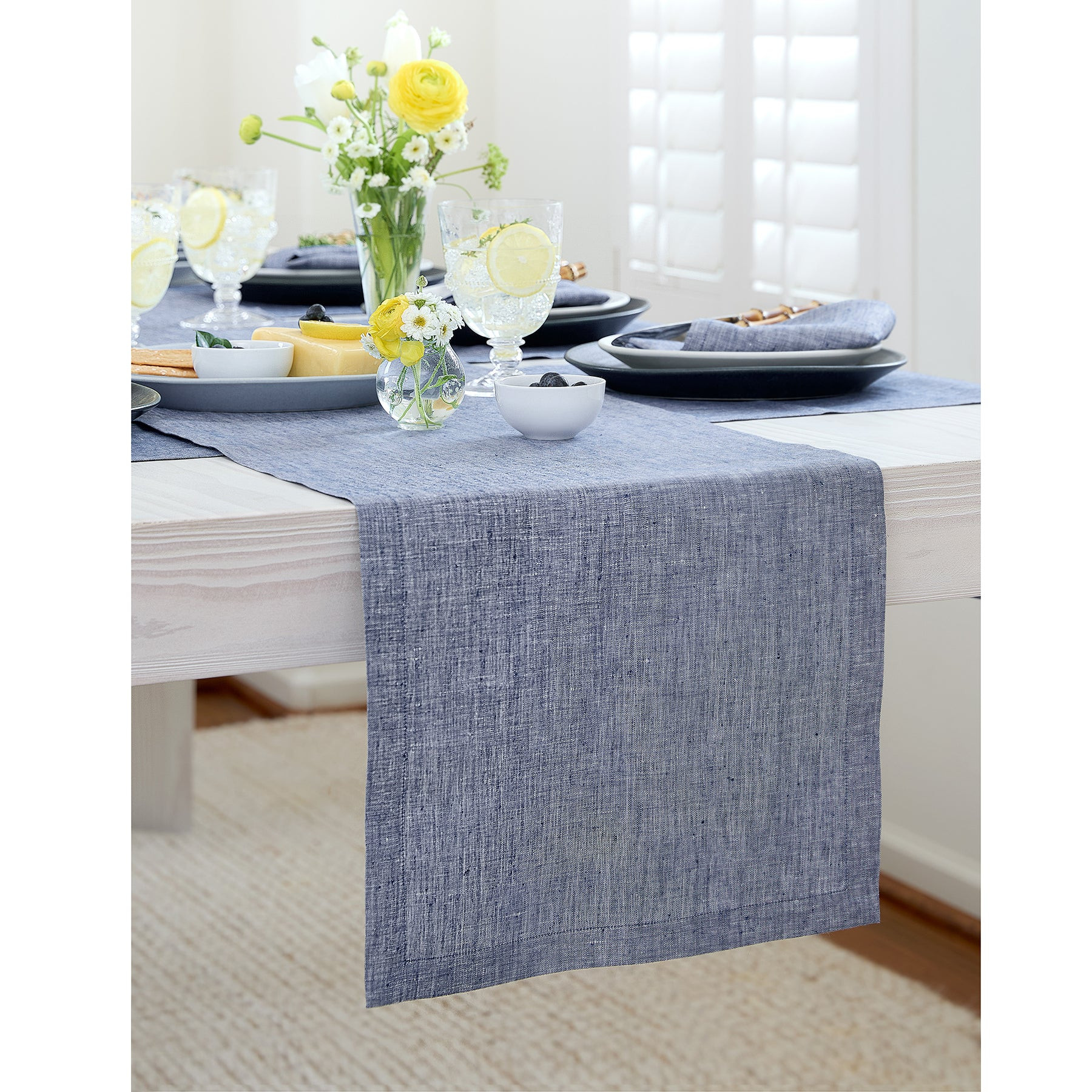 Solino Home Table Runner Table Linen | 100% Pure Natural Linen | Solino Home
