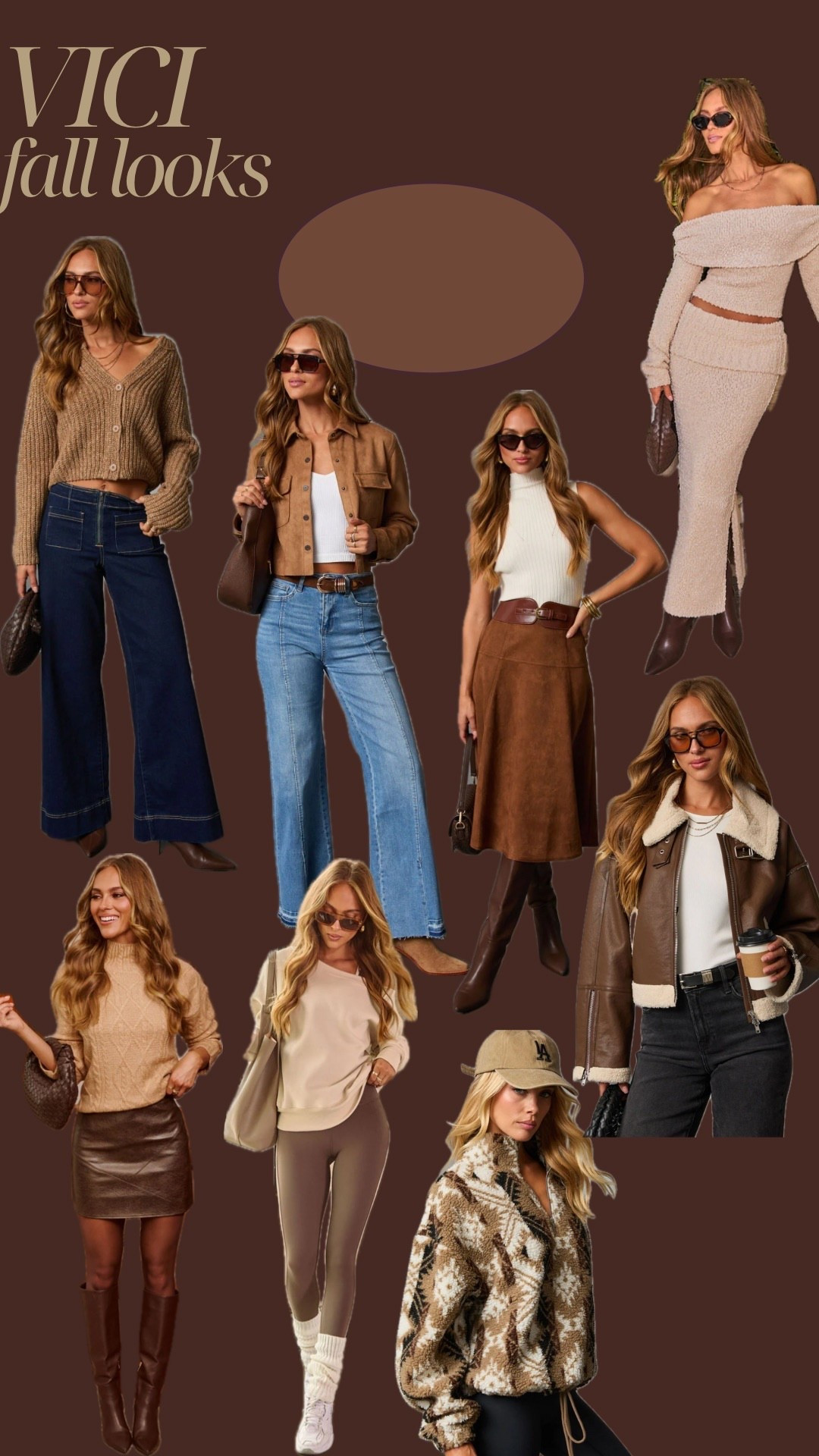Obsessed with these fall looks 🤍 #vici #jeans #fall #autumn #jackets #skirt #sweater #neutral

#LTKActive #LTKSeasonal #LTKFindsUnder100