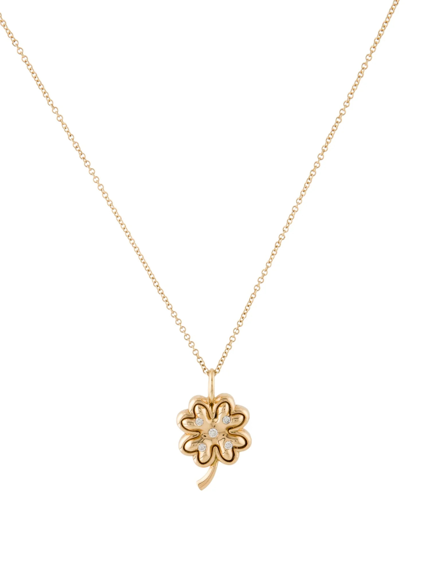 18K Diamond Flower Pendant Necklace | The RealReal