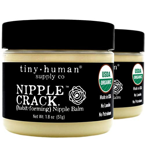 Organic Nipple Cream, Nipple Crack Lanolin Free Nipple Butter (2 Pack), Balm for Breastfeeding Mothers, No Need to Wash Off, Safe for Baby and Mama | Amazon (US)