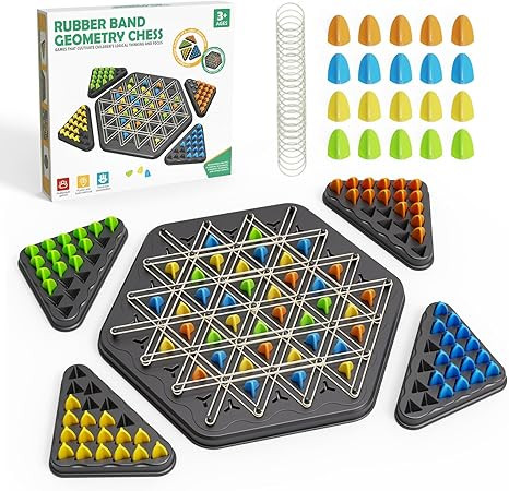 Chain Triangle Chess Game, Strategy Board Games for Kids 4-6-8-12, Chess Board Games for Adults, ... | Amazon (US)