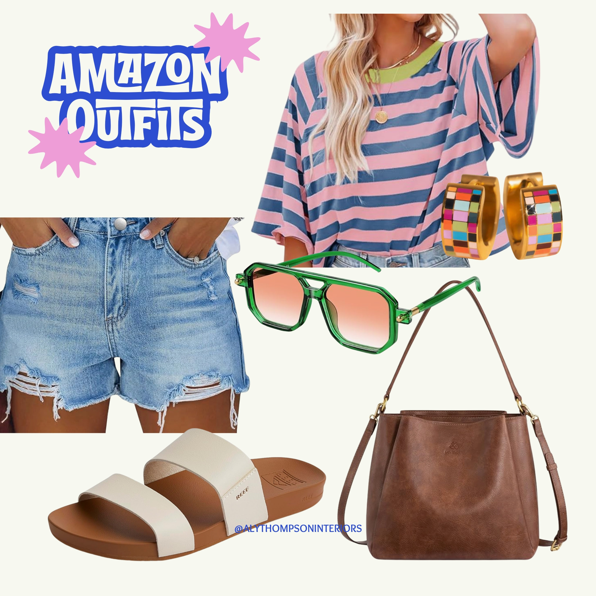 mazon Outfit | Mom Finds | Mom Outfit | Cozy | Summer Fit | Summer Set | Sunglasses | Handbag | Purse | Sandals | Sneakers | Necklace 

 #LTKootd #LTKmomlife #LTKMidsize