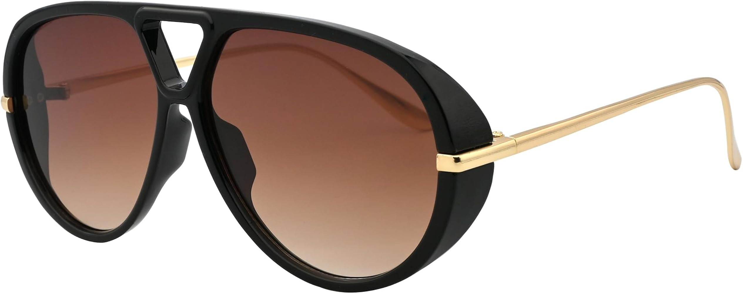 Trendy Oversized Aviator Sunglasses for Women Men Retro Big Large Shield Sun Glasses Vintage Shad... | Amazon (US)