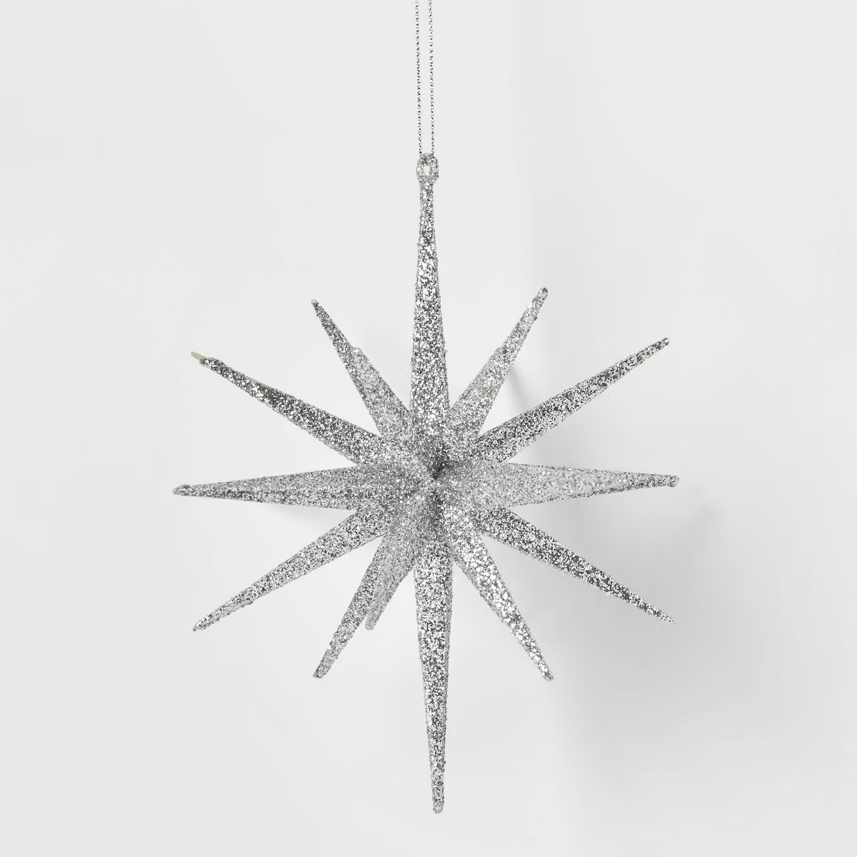5.8in Silver Plastic Spike Starburst Christmas Tree Ornament - Wondershop™ | Target
