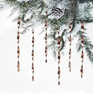 ZHMTang 24 PCS Christmas Hanging Ornaments Twisted Aluminum Icicles for Wedding Halloween Holiday... | Amazon (US)