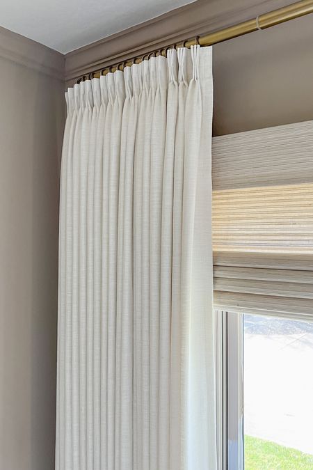 Curtain details:
Liz polyester linen
Ivory white
Triple pleated header
Room darkening liner
No memory training
My curtain measurements 88”L x 150”W

Use code: MICHELLE15 for 15% off until 12/13!

Curtains, window treatments, home decor, drapery, pinch pleat curtains, pinch pleat drapery, Amazon curtains, window coverings

#LTKstyletip #LTKhome #LTKHoliday