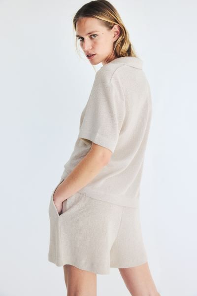 Jersey Shorts - Light beige - Ladies | H&M US | H&M (US + CA)