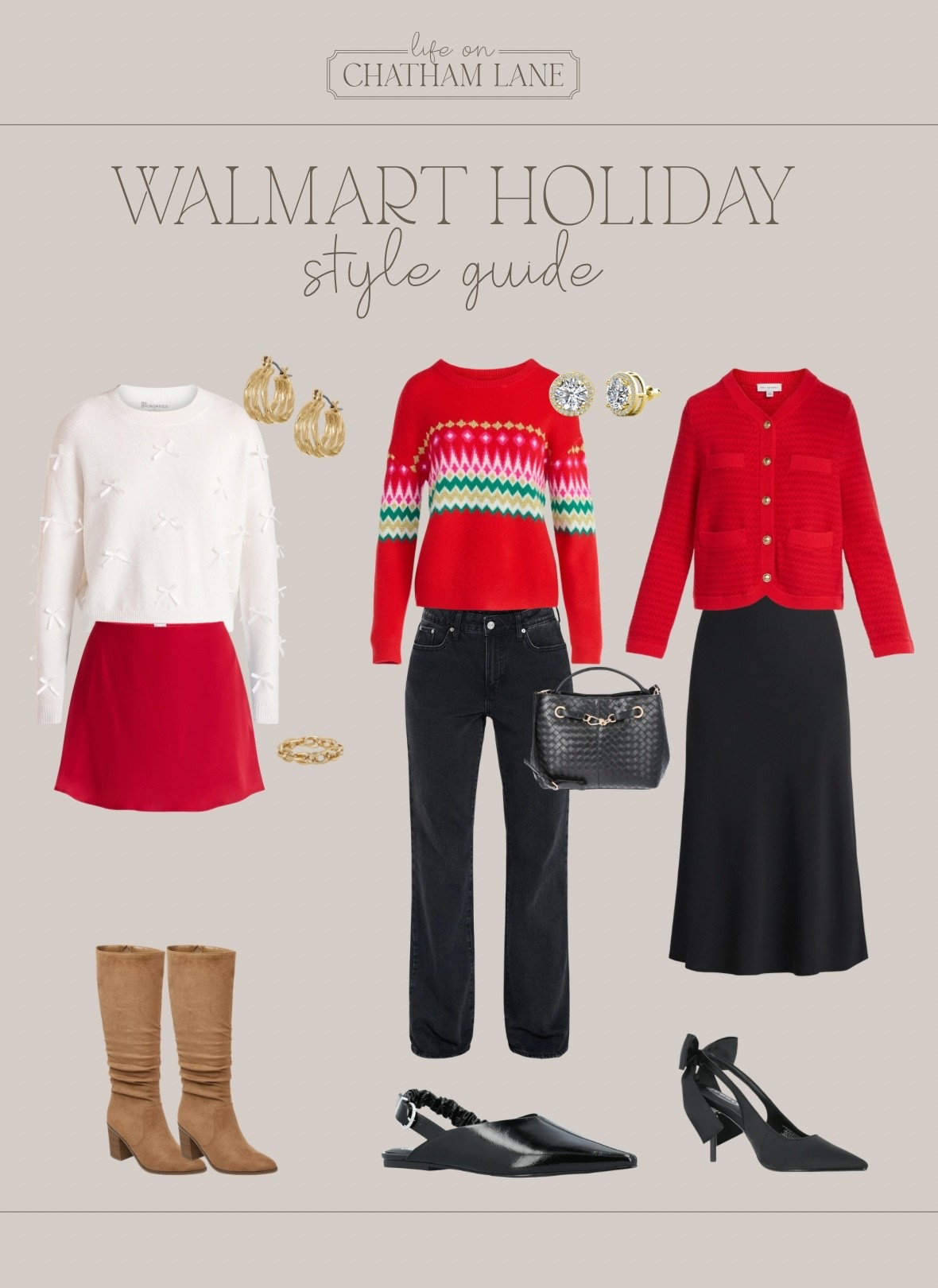 Three affordable holiday outfit ideas from Walmart!  From cozy sweaters to dressy skirts and cardigans, you’ll be ready for any gathering this holiday season. 

#LTKSeasonal #LTKHoliday #LTKFindsUnder50