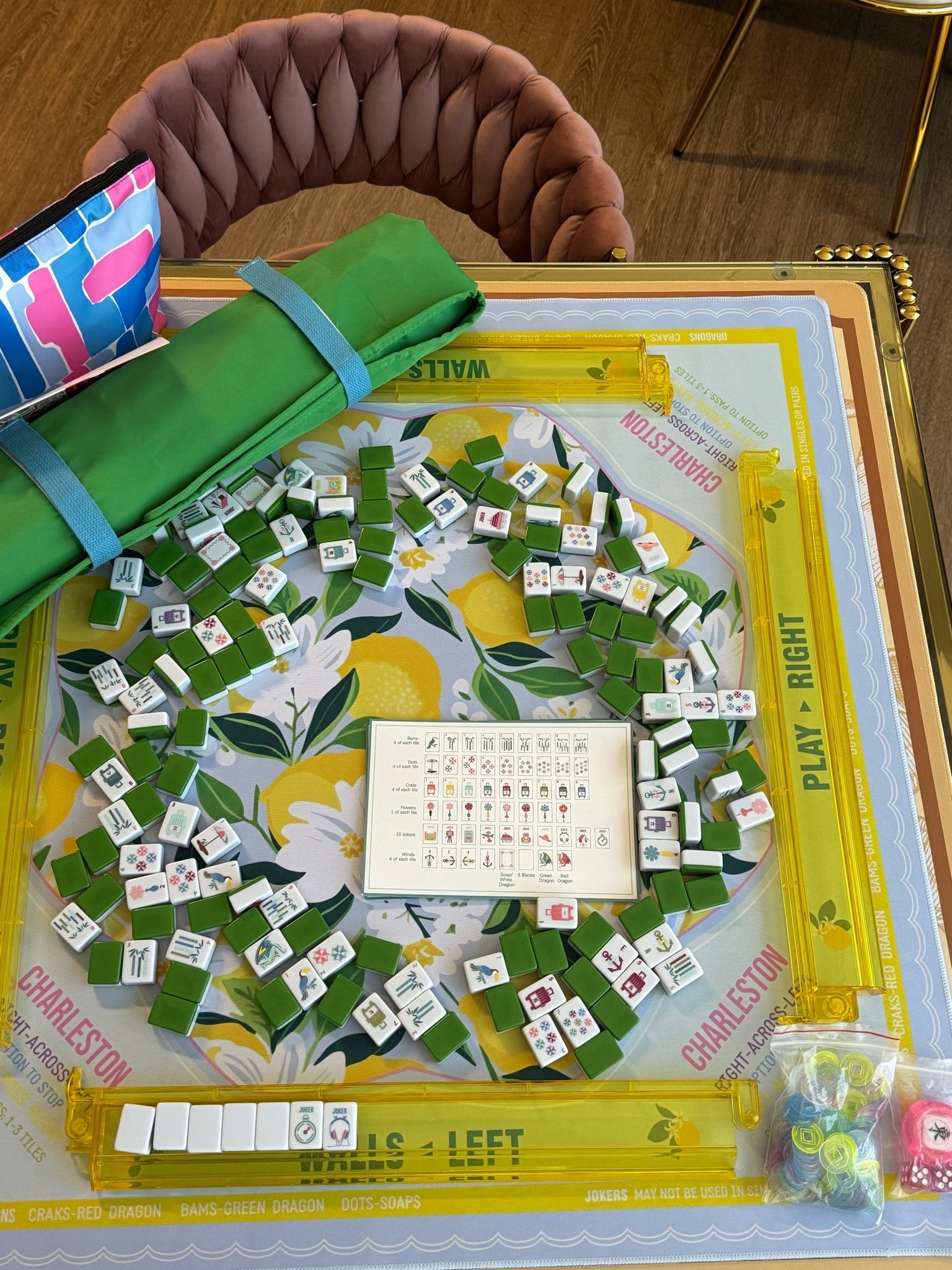 Amazon finds - these embossed tiles have a travel theme and are no longer offered with a green back. Please make sure you read the return policies before purchasing! 
My cost - 
Melamine tiles w tile bag -  $70
Lemon mat - $30
Racks - $30
Rack bag - $30 

You find a budget friendly options on  Amazon, or you can purchase the all in one sets from Walmart!

#LTKootd #LTKSeasonal #LTKHome