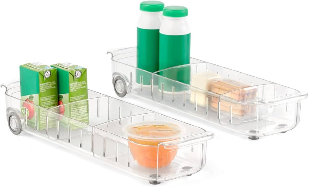 YouCopia RollOut Fridge Caddy, 4" Wide, Pack of 2, Clear | Amazon (US)