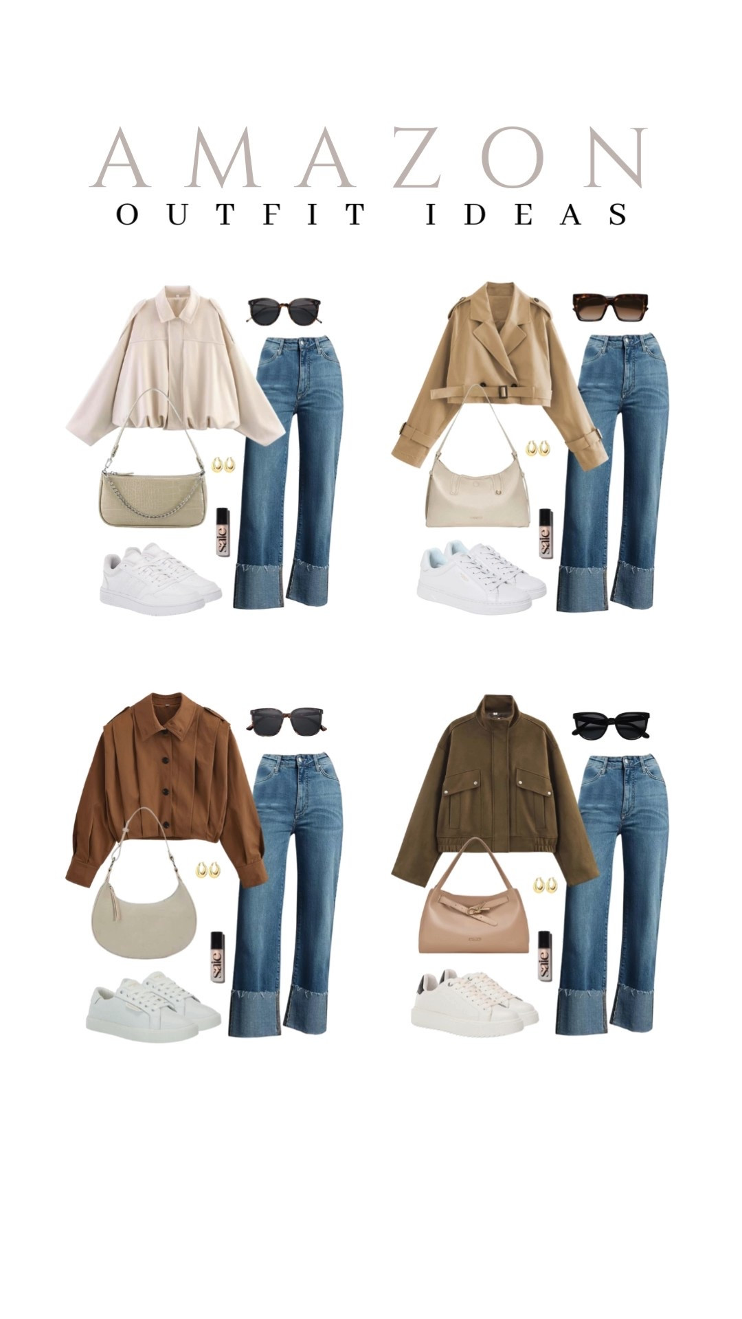 New jackets and jeans styled for a casual yet cute look!
saie liquid blush, gold earrings, white sneakers, ways to style, casual outfit inspo, capsule wardrobe, favorite finds, top picks, mom outfit, everyday style, trendy look, transitional look, viral style, affordable look, amazon favorites, fall fashion, fall style

#LTKSeasonal #LTKU #LTKFindsUnder50