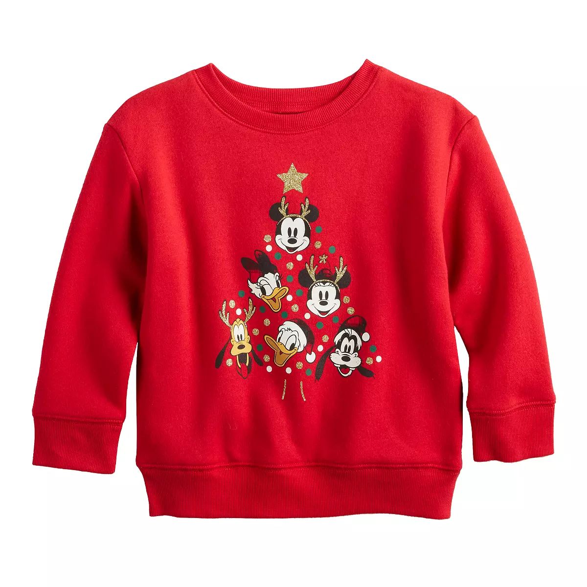 Disney's Mickey Mouse Baby & Toddler Girl Sensational Six Christmas Tree Crewneck Sweatshirt by J... | Kohl's