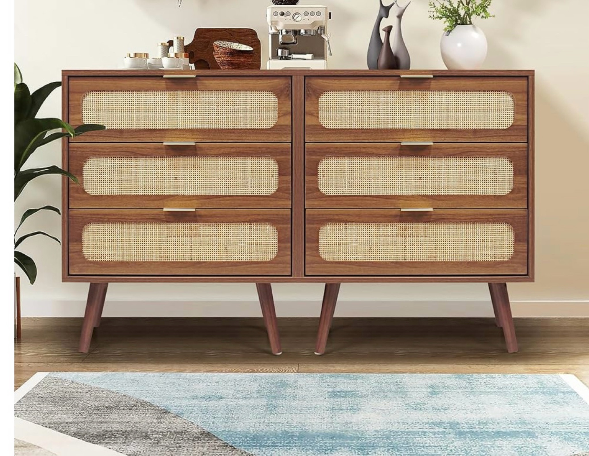 Room dresser #rattan #midcentury dresser 