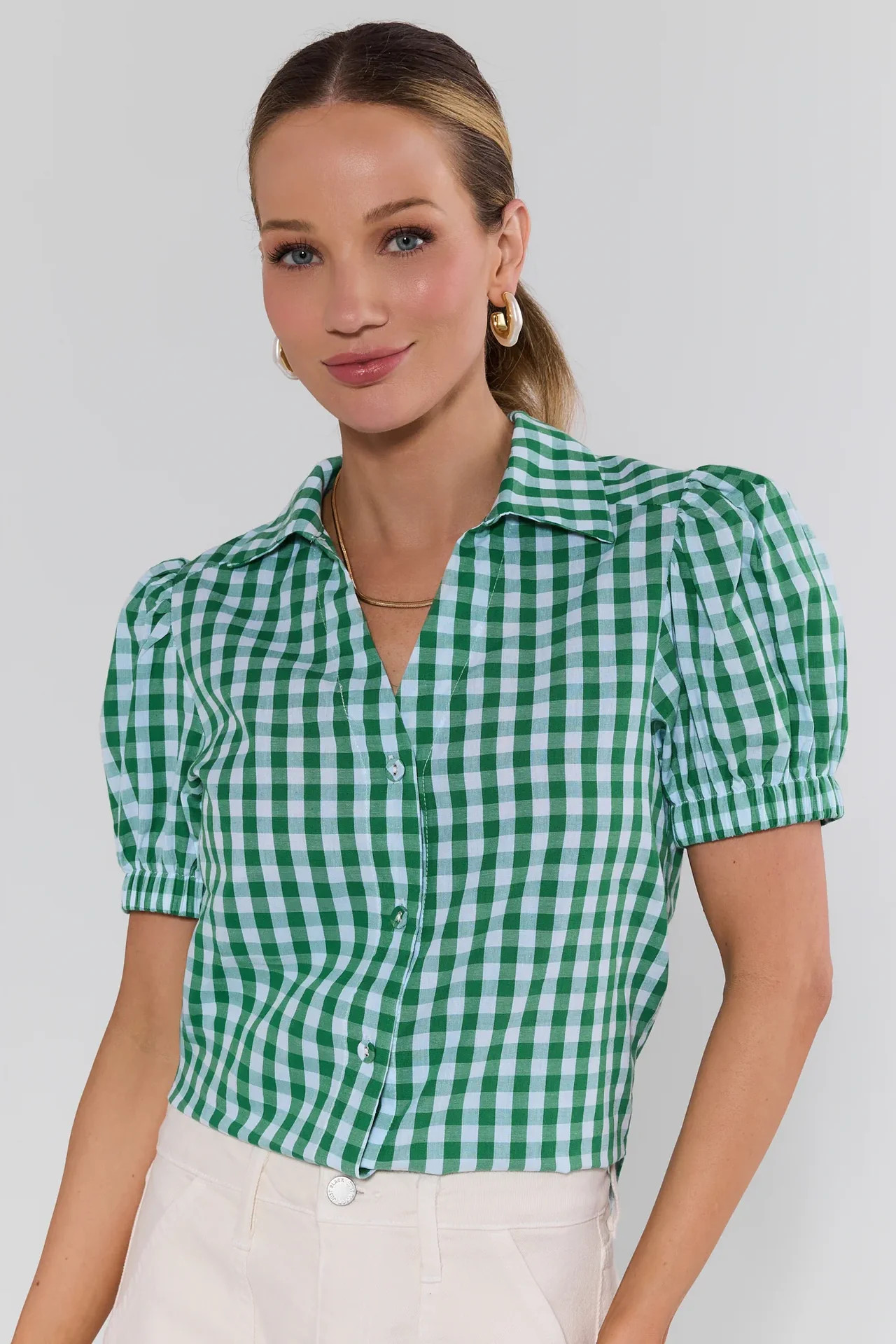 Ivy Green Gingham Top | Avara