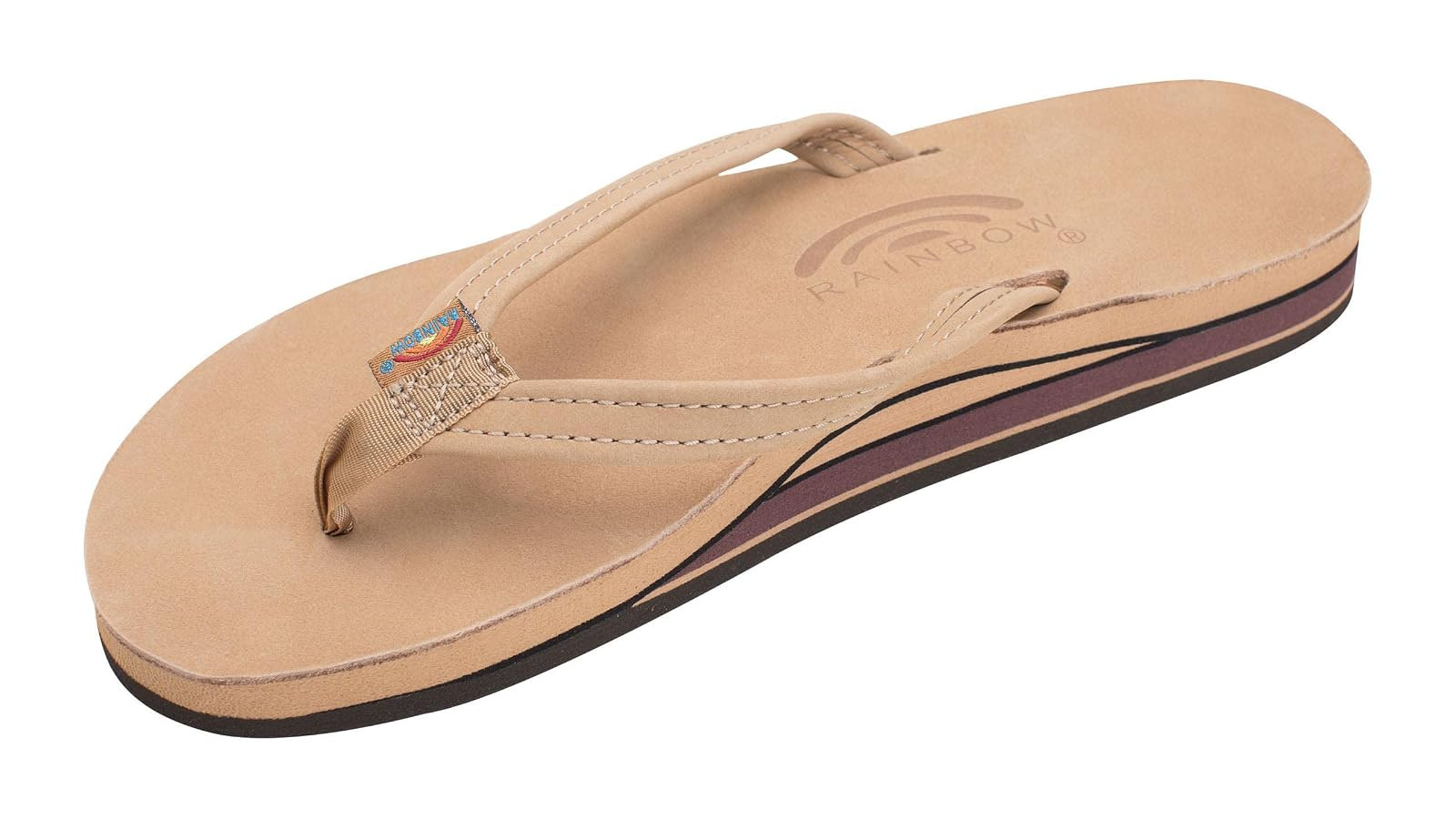 Rainbow Sandals Women's Double Layer, Narrow Strap, Leather Sandals w/Arch | Amazon (US)
