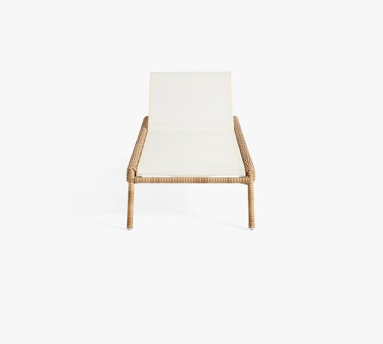 Huntington Mesh Stackable Outdoor Single Chaise Lounge, Set of 2 | Pottery Barn (US)