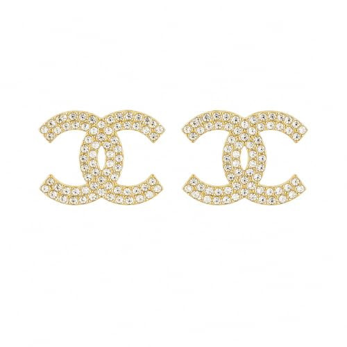Women's sparkling, fully pavé-set intertwined stud earrings—luxurious yet minimalist gold-tone crystal studs; hypoallergenic and elegant, perfect for daily wear, dates, weddings, and birthday gifts. | Amazon (US)