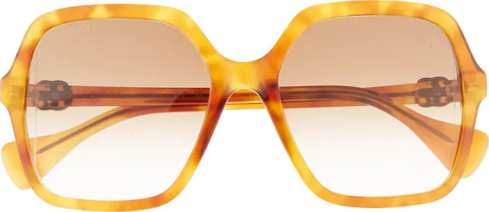 Gucci 56mm Rectangular Sunglasses | Nordstromrack | Nordstrom Rack