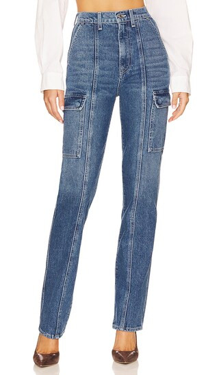 Harper High Rise Slim Cargo in Cameron | Revolve Clothing (Global)