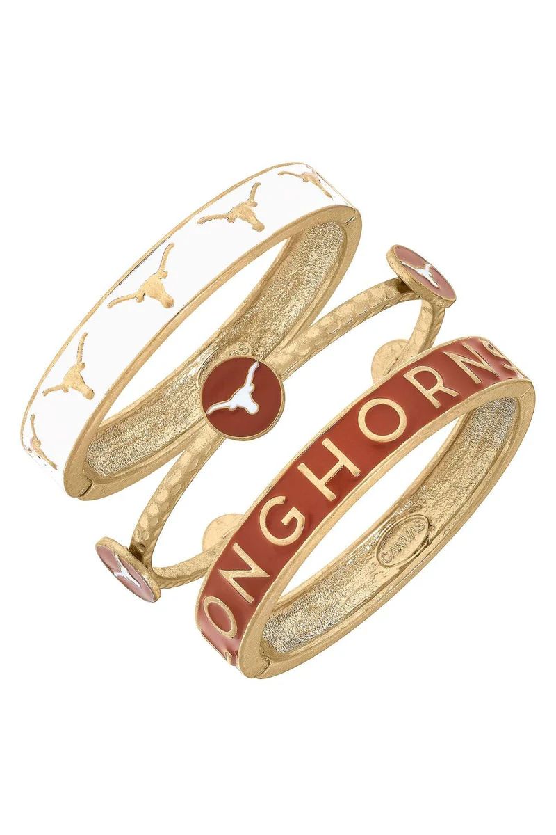 PREORDER Texas Longhorns Enamel Bangle Stack (Set of 3) | CANVAS