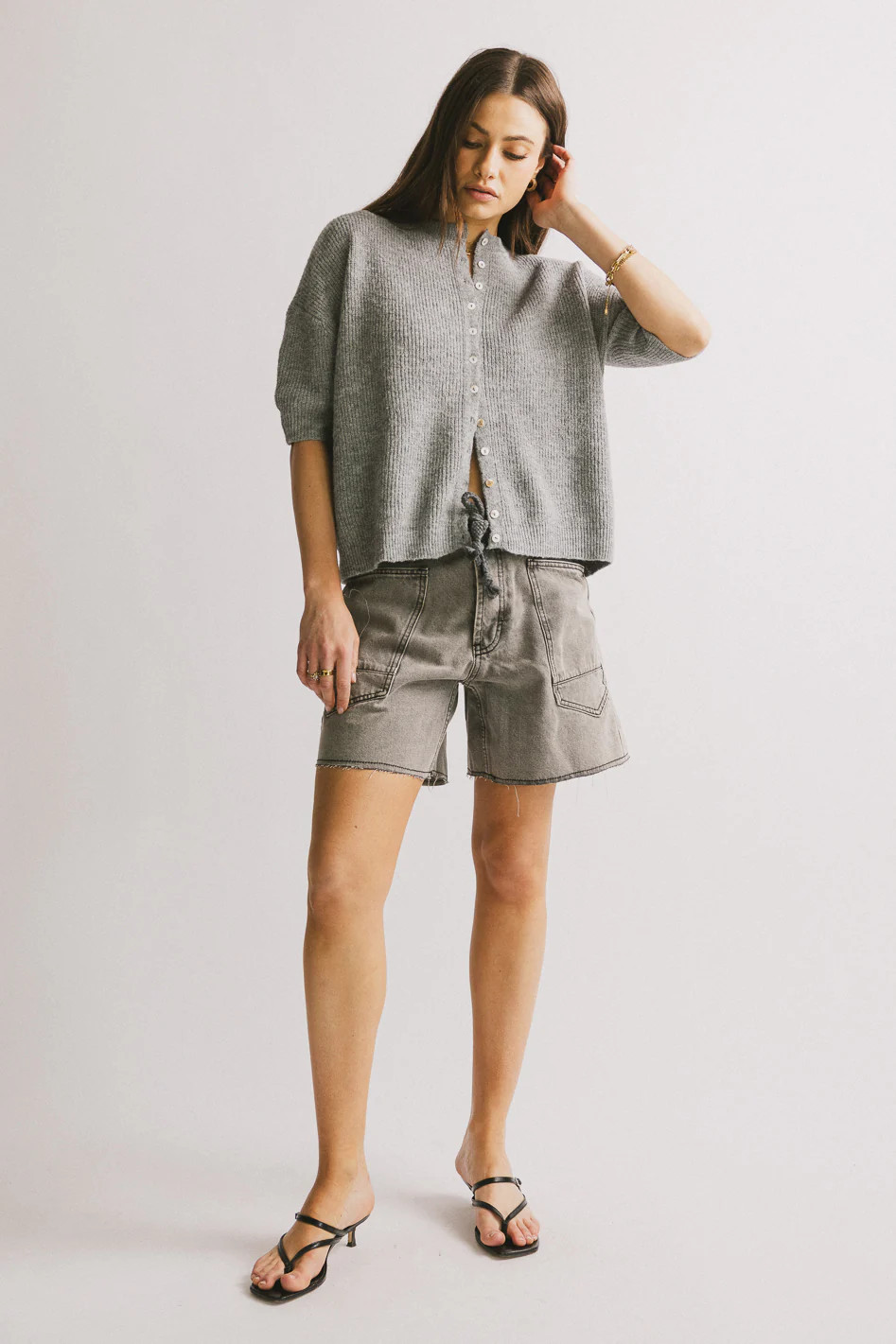 Finneas Denim Shorts in Grey | Böhme US