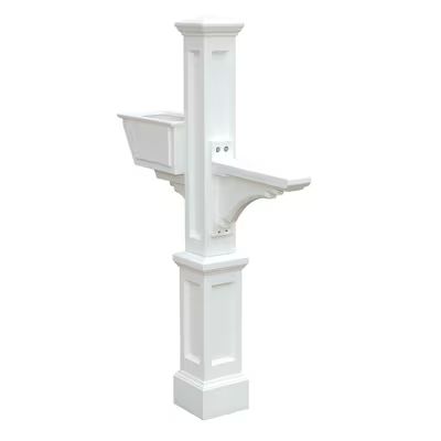 Mayne White Polymer 4 x 4 Mount Mailbox Post Lowes.com | Lowe's