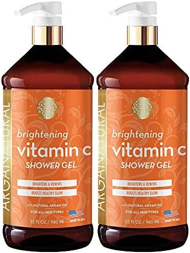 Arganatural Brightening Vitamin C Shower Gel - 2 pack 32 oz bottle each | Amazon (US)