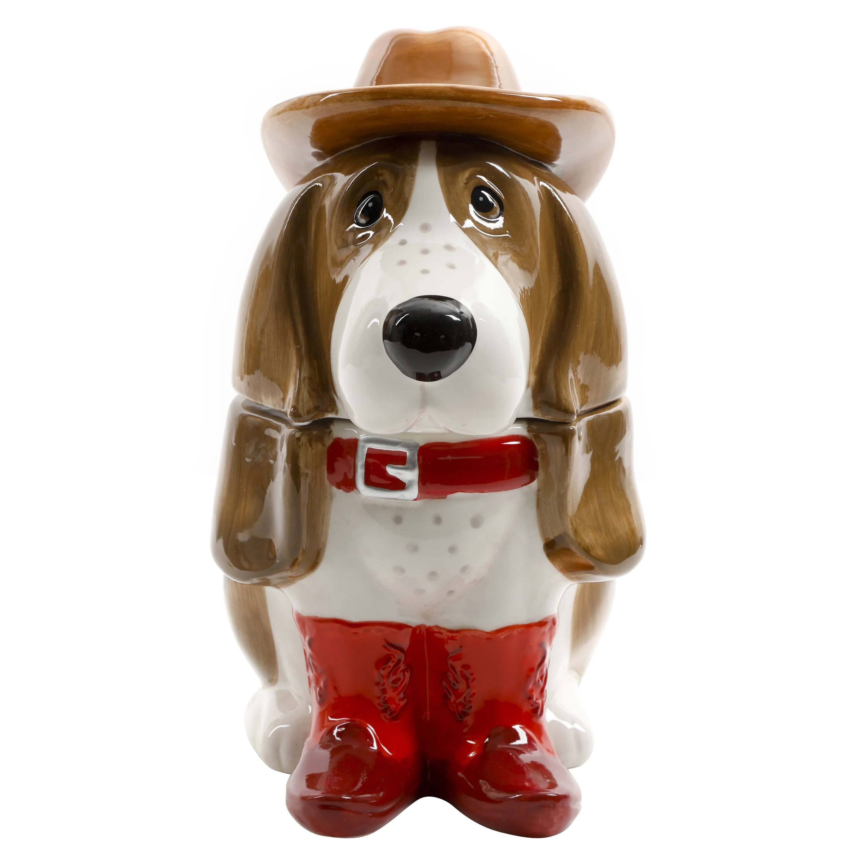 The Pioneer Woman Cowboy Charlie Stoneware Cookie Jar, 6.69 x 8.46 x 12.48 inches, Red - Walmart.... | Walmart (US)