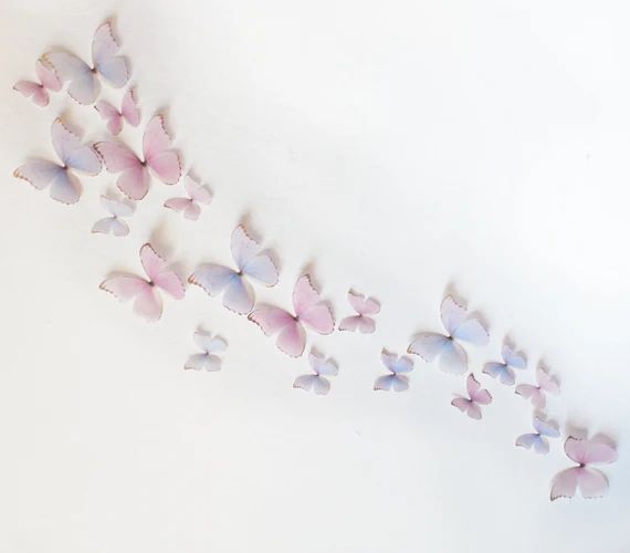 3D Wall Butterflies- Light Pink and Purple Princess Mix | Etsy (US)