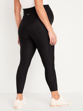 Maternity Full-Panel PowerSoft 7/8 Leggings | Old Navy (US)