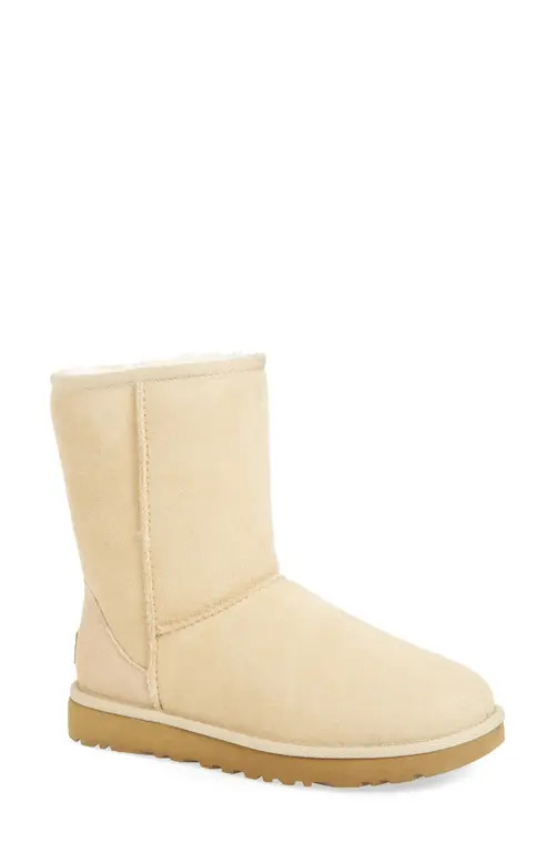 UGG(r) Classic II Genuine Shearling Lined Short Boot in Sand Suede at Nordstrom, Size 10 | Nordstrom