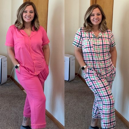 Women’s two-piece knit pajama sets. 
I wear a size large in these 
I own several pairs, and I am excited to see the new spring and summer colors! 


#LTKSpringSale #LTKfindsunder50 #LTKstyletip