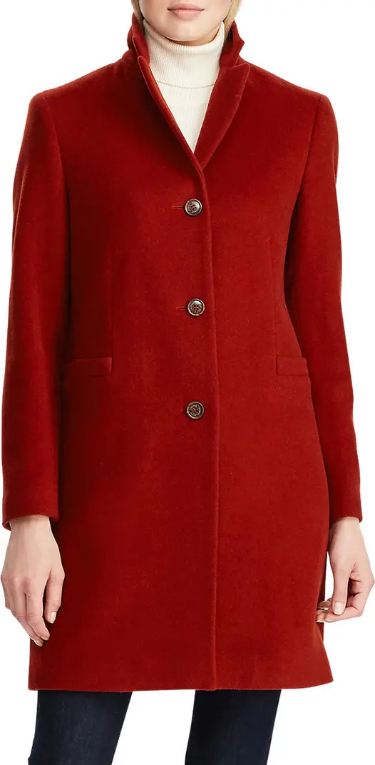 Wool Blend Reefer Coat | Nordstrom