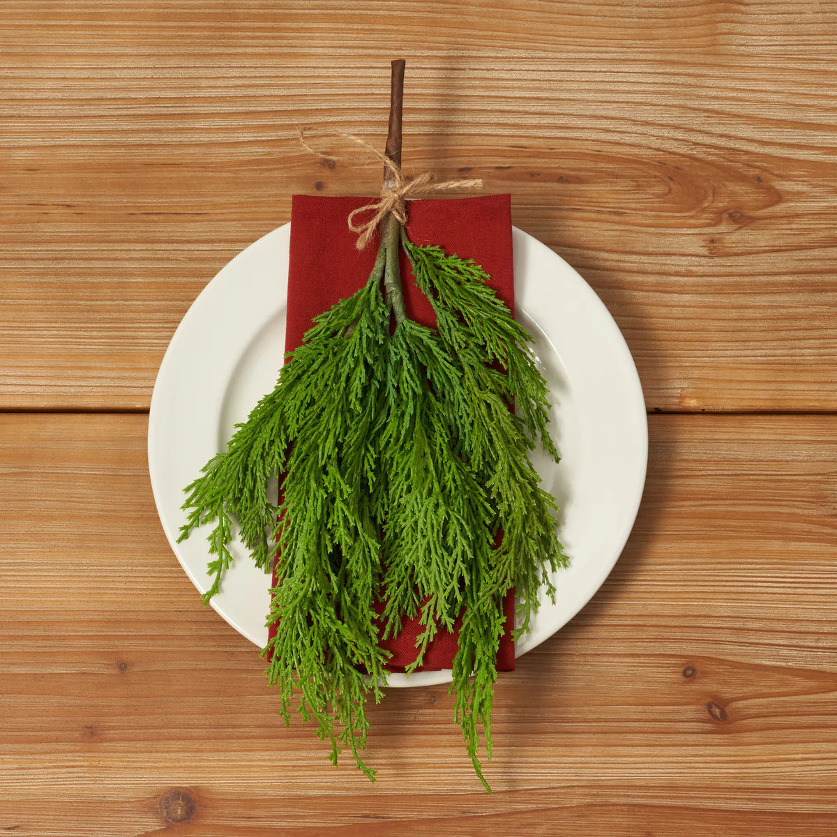 Real Touch Cedar Tabletop Decor Hanging Chairback Mini Swag | Darby Creek Trading