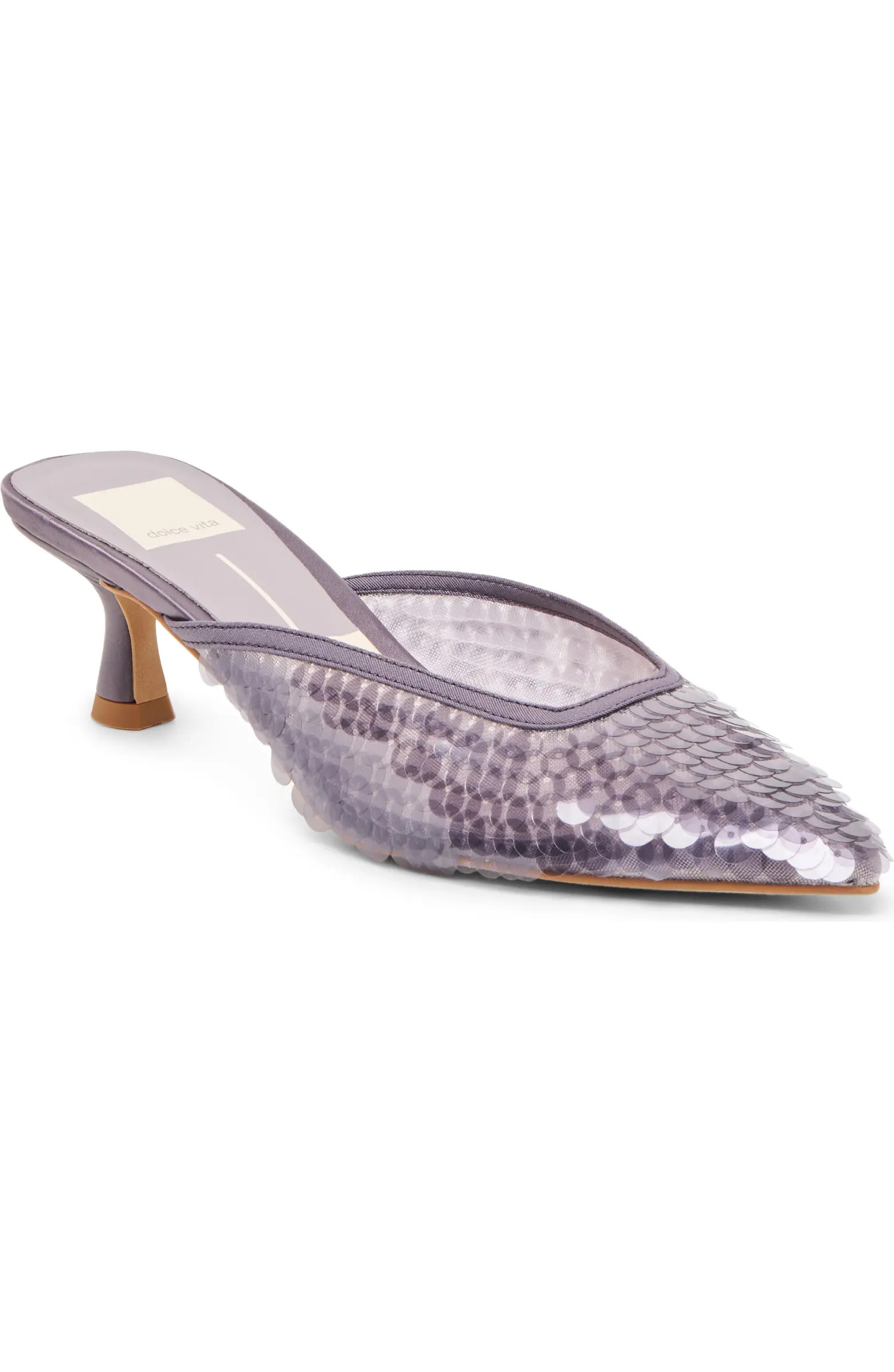 Cleo Shimmer Kitten Heel Mule (Women) | Nordstrom