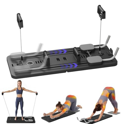Zojio Pilates Board, Pilates Reformer Set, Multi-Purpose Foldable Pilates Reformer Board for Home, 5 in1 Pilates Sliding Board, Pilates Equipment with Timer (Black) | Amazon (US)