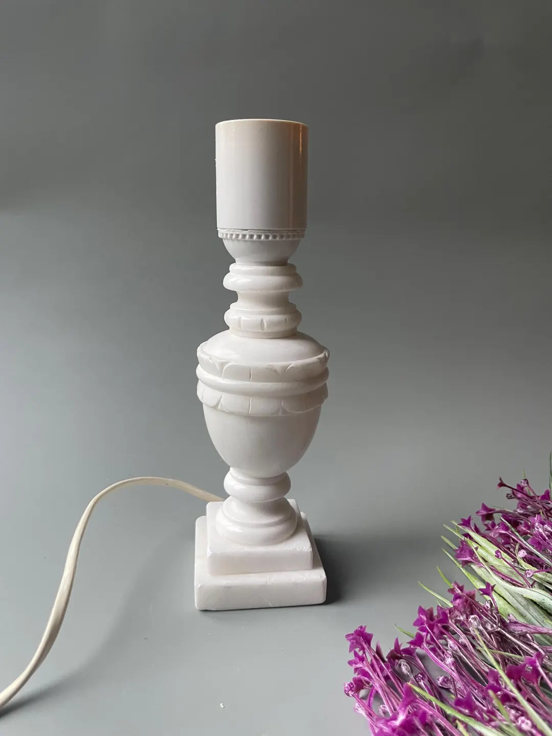 Vintage Alabaster Stone Table Lamp. Made in Italy. Nighstand, Side Table Lamp. Vintage European L... | Etsy (US)