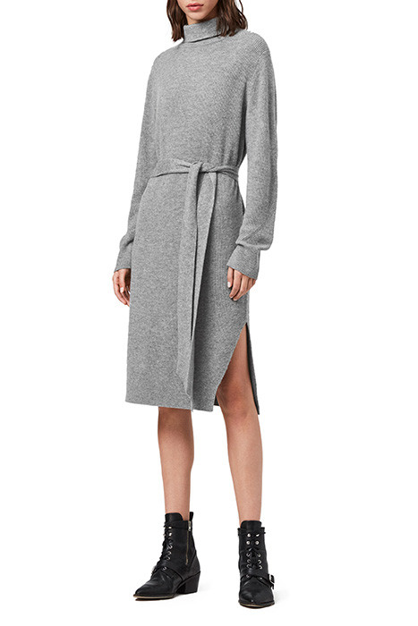 ROZA JUMPER DRESS PALE GREY | AllSaints | Otrium | Otrium US