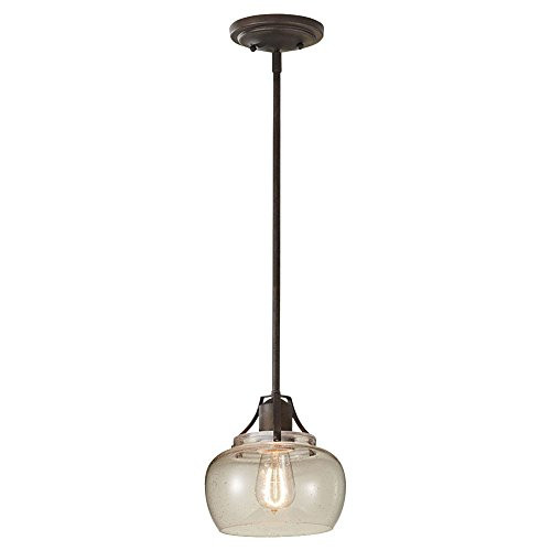 Feiss P1234RI 1-Light Mini Pendant, Rustic Iron | Amazon (US)
