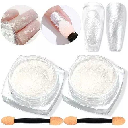 Pearl Nail Powder, Pearlescent White Nail Powder Pigment, High