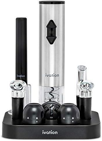 Ivation 9-Piece Wine Opener Gift Set | Deluxe Bar Kit with Electric Battery-Operated Bottle Opene... | Amazon (US)