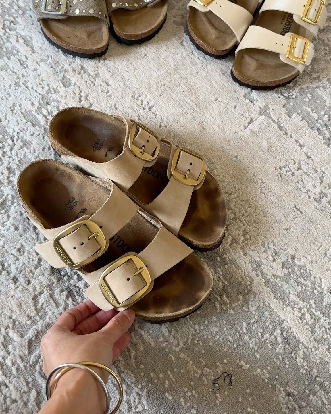 Sandals. Slide sandals. Vacation. Travel. 
My all -time favorite slide sandals in a beautiful neutral called sandcastle with oversized matte gold buckles. True to size. 


#LTKShoeCrush #LTKTravel #LTKOver40